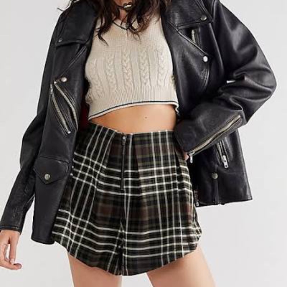 FREE PEOPLE MAYFAIR PLAID SHORTS WORN ONCE
